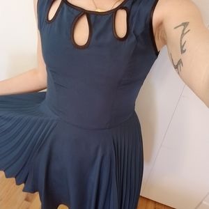 Teal Jewel Cut-Out Dress